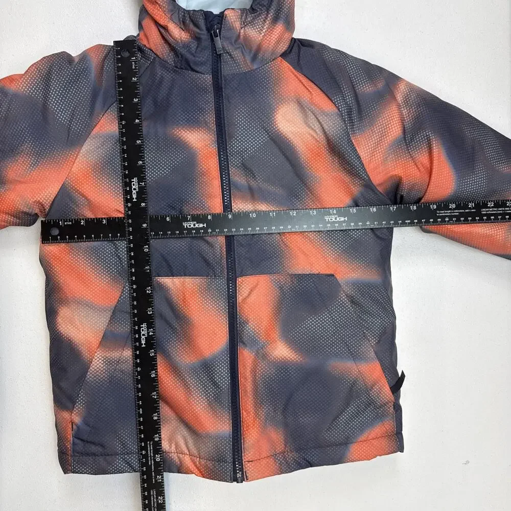 All In Motion Kids 3-in-1 Winter Jacket Orange Blue Clouds Liner Shell Size M